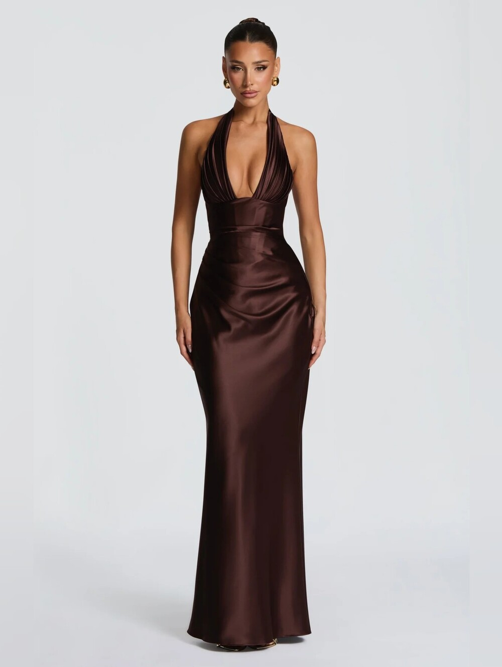 Long dress Elowen - Brown plum BabyBoo NWT $195